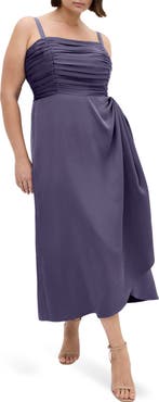City Chic Ania Gathered Evening Dress
