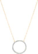 Frankie & Zoe 10K Yellow Gold Diamond Circle Pendant Necklace