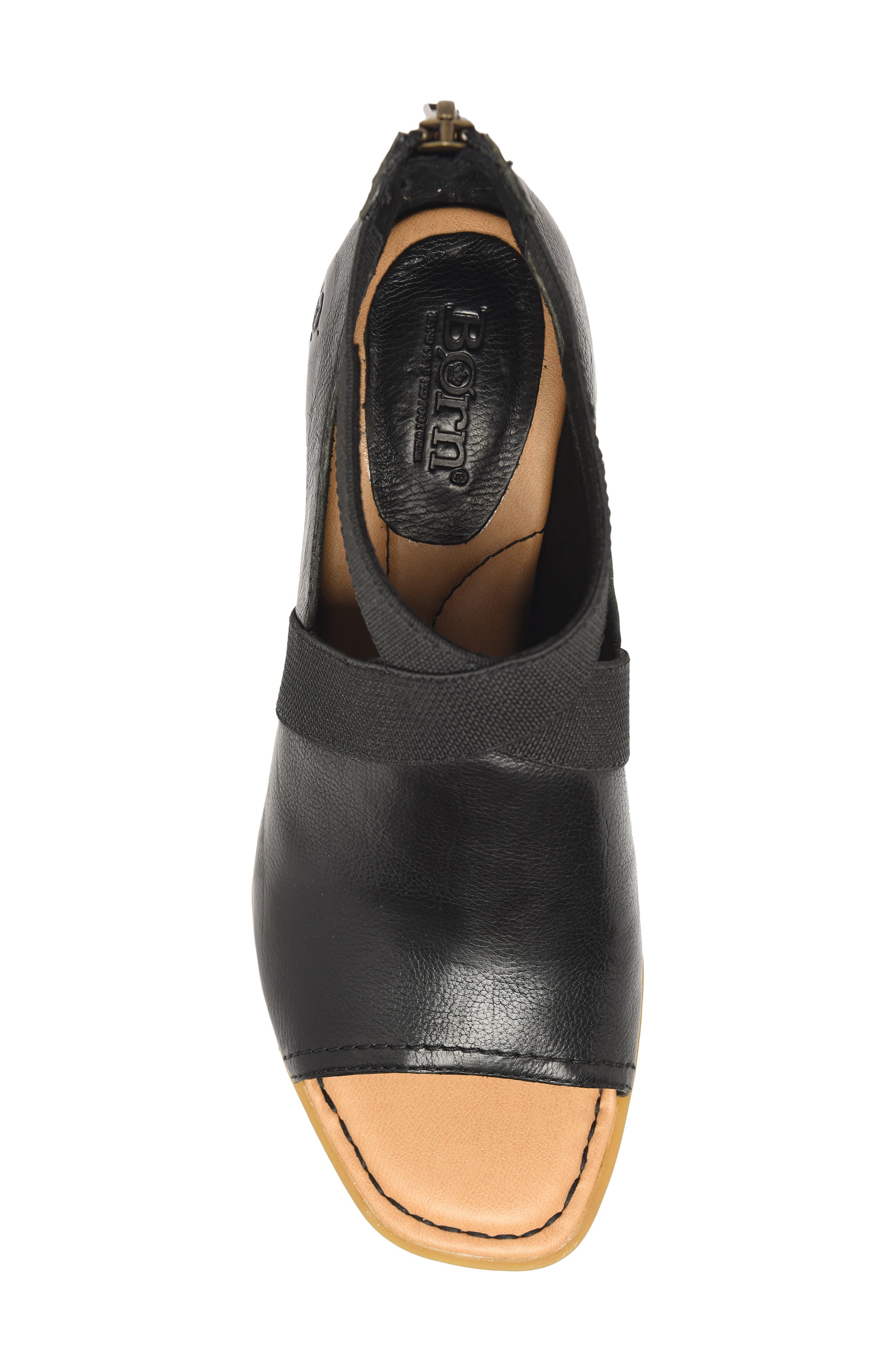 Børn Searing Stacked Heel Sandal, Alternate, color, Black Leather