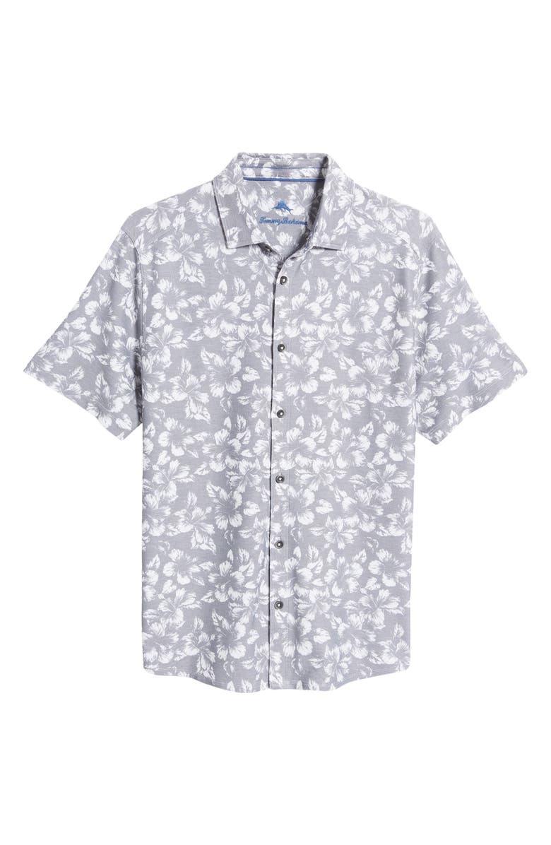 Tommy Bahama Flora IslandZone<sup>®</sup> Floral Piqué Short Sleeve Button-Up Shirt, Alternate, color, 