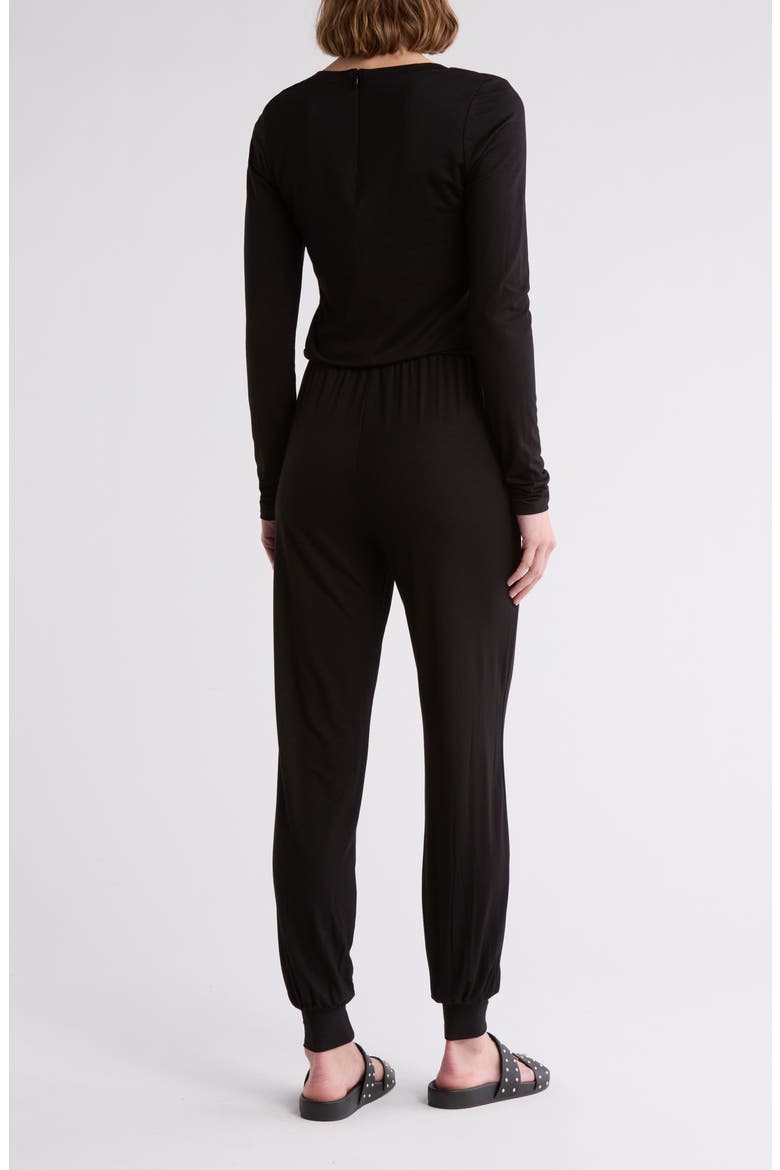 Pondina Long Sleeve Jumpsuit, Alternate, color, BLACK