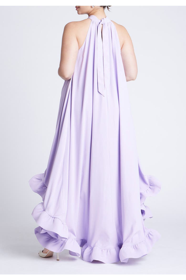 High Low Dramatic Ruffle Detail Dress, Alternate, color, LILAC BREEZE