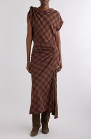 Isabel Marant Étoile Naerys Plaid Cotton Maxi Dress