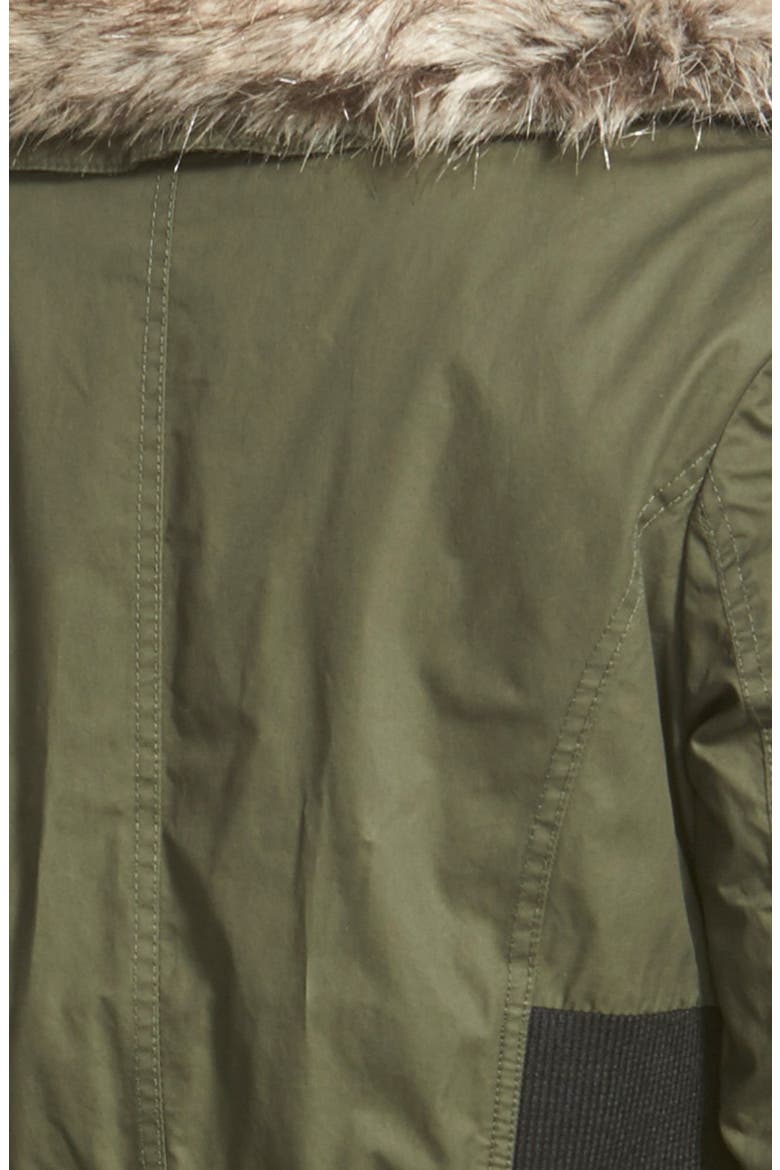 Faux Fur Trim Utility Parka, Alternate, color, SPRUCE
