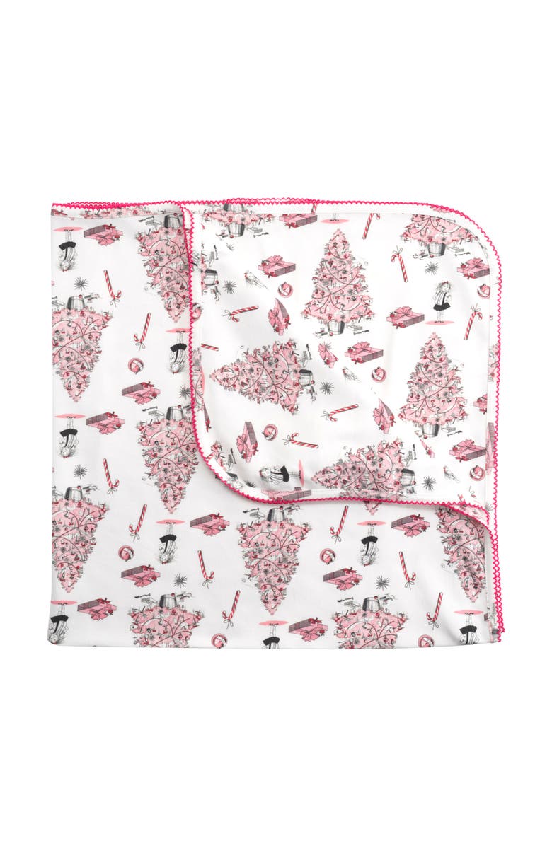 Rachel Riley Eloise Christmas Tree Footie Gift Set, Alternate, color, Pink