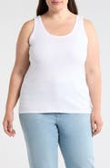 Eileen Fisher Scoop Neck Organic Cotton Tank