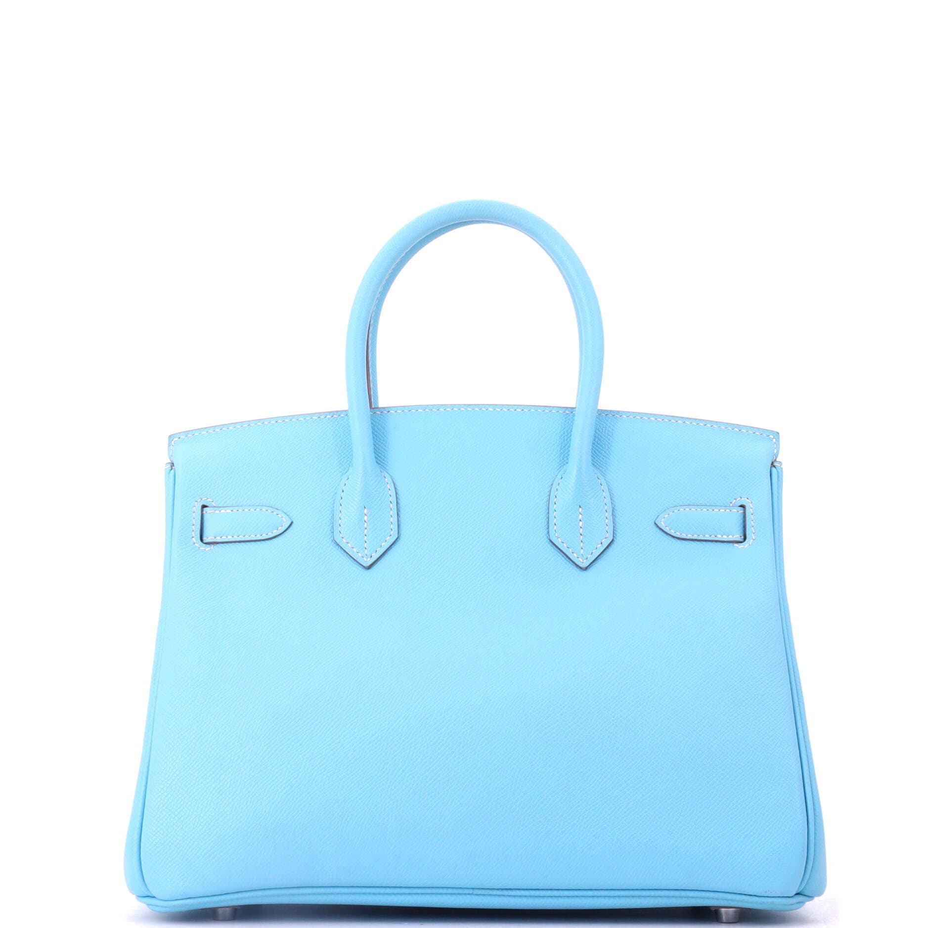 Pre-Owned Hermes Candy Birkin Bag Epsom 30, Alternate, color, Candy-Bleu Celeste/Mykonos