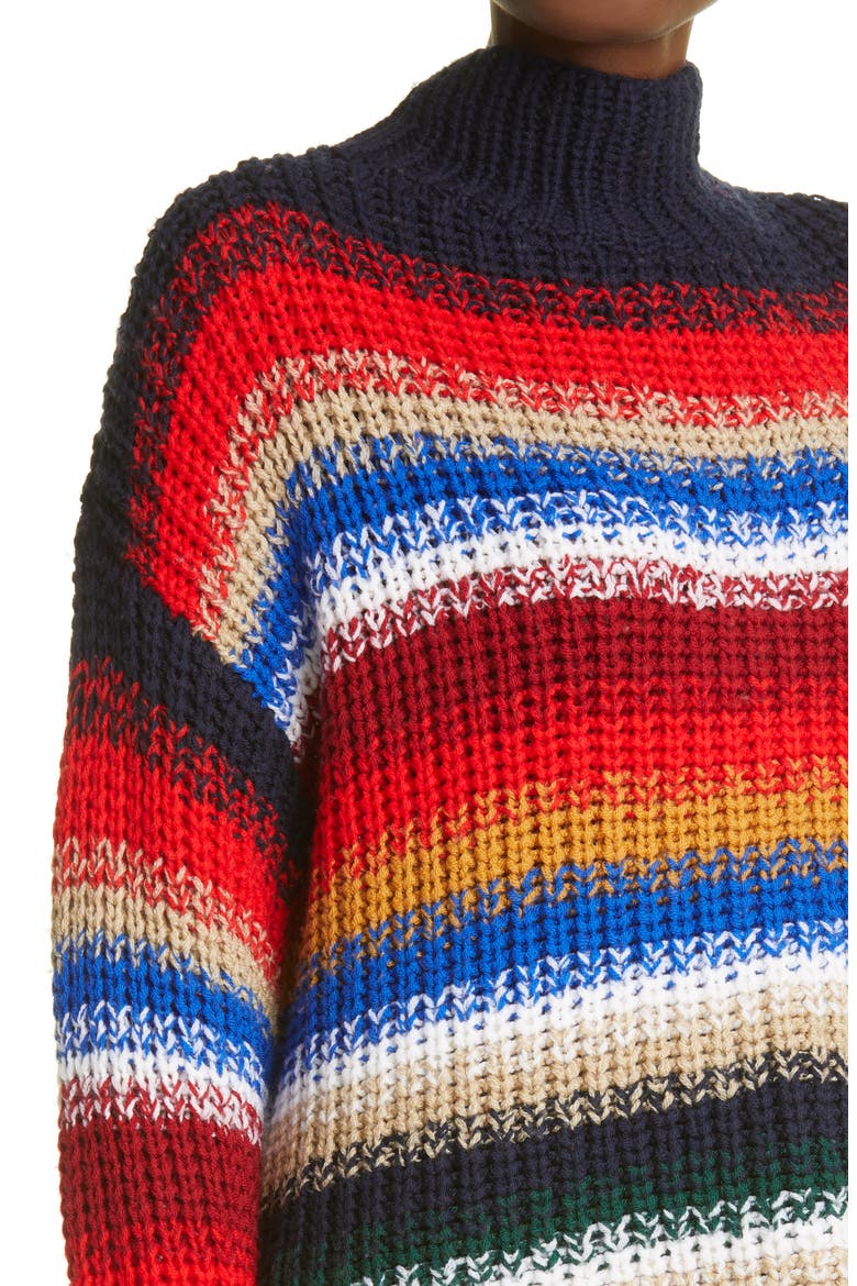 Stripe Wool Sweater, Alternate, color, MULTI-COLOR
