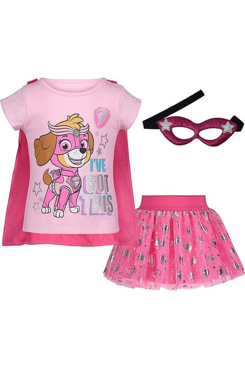 Skye T-Shirt and Tutu Skirt with Cape and Mask Set