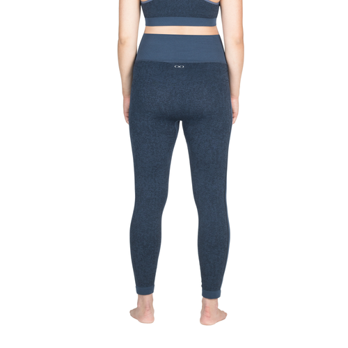Modern Eternity Maternity Ella Activewear Seamless Maternity Leggings In Blue