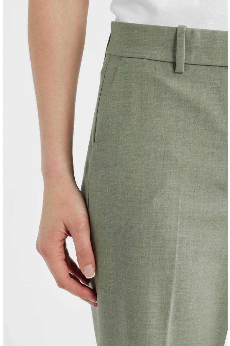 Fluid Flare Stretch Wool Pants, Alternate, color, VETIVER MELANGE
