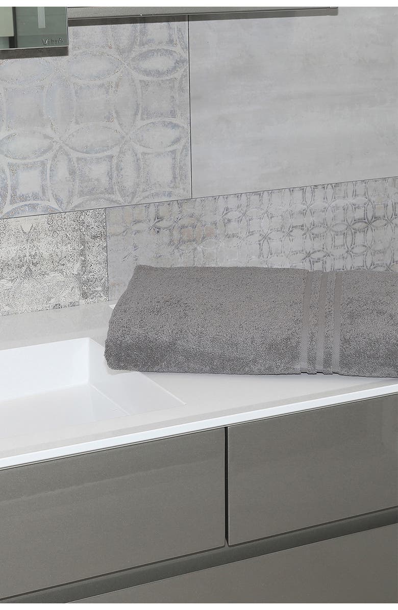 Linum Home Textiles Denzi Turkish Cotton Bath Sheet, Alternate, color, Dark Grey