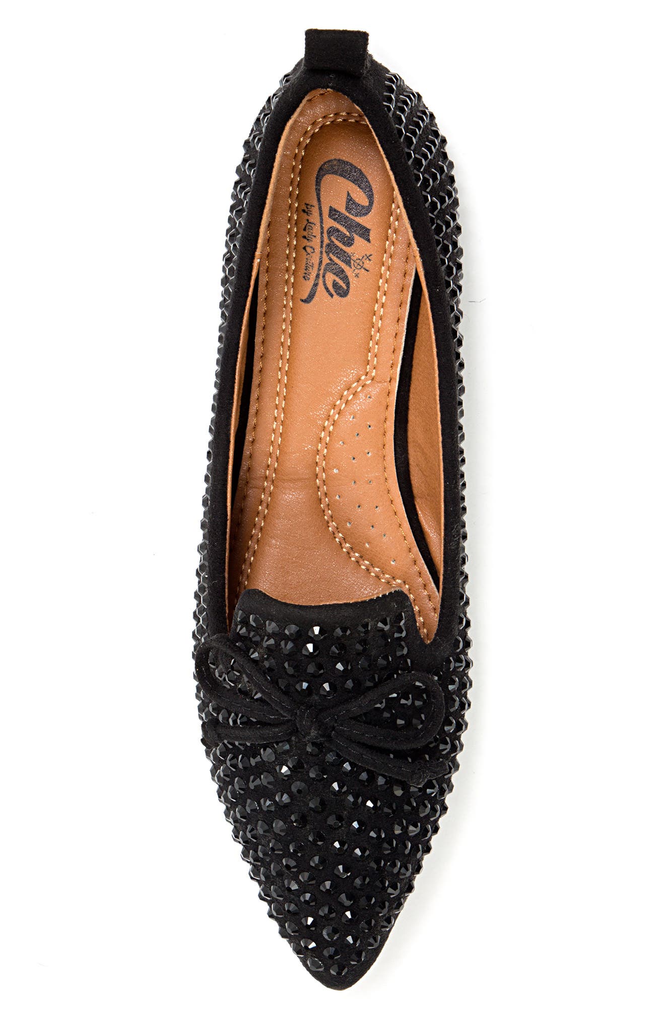 CHIC BY LADY COUTURE Sherry Embellished Bow Flat, Alternate, color, 