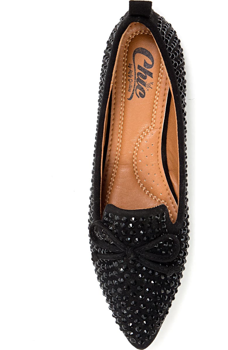 CHIC BY LADY COUTURE Sherry Embellished Bow Flat, Alternate, color,