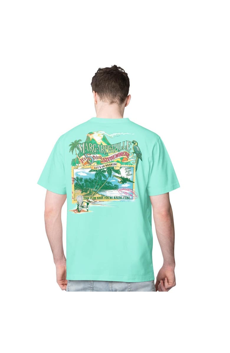 Margaritaville Men's Margaritaville Light Blue Seattle Kraken Time Flies T-Shirt, Alternate, color, Cream