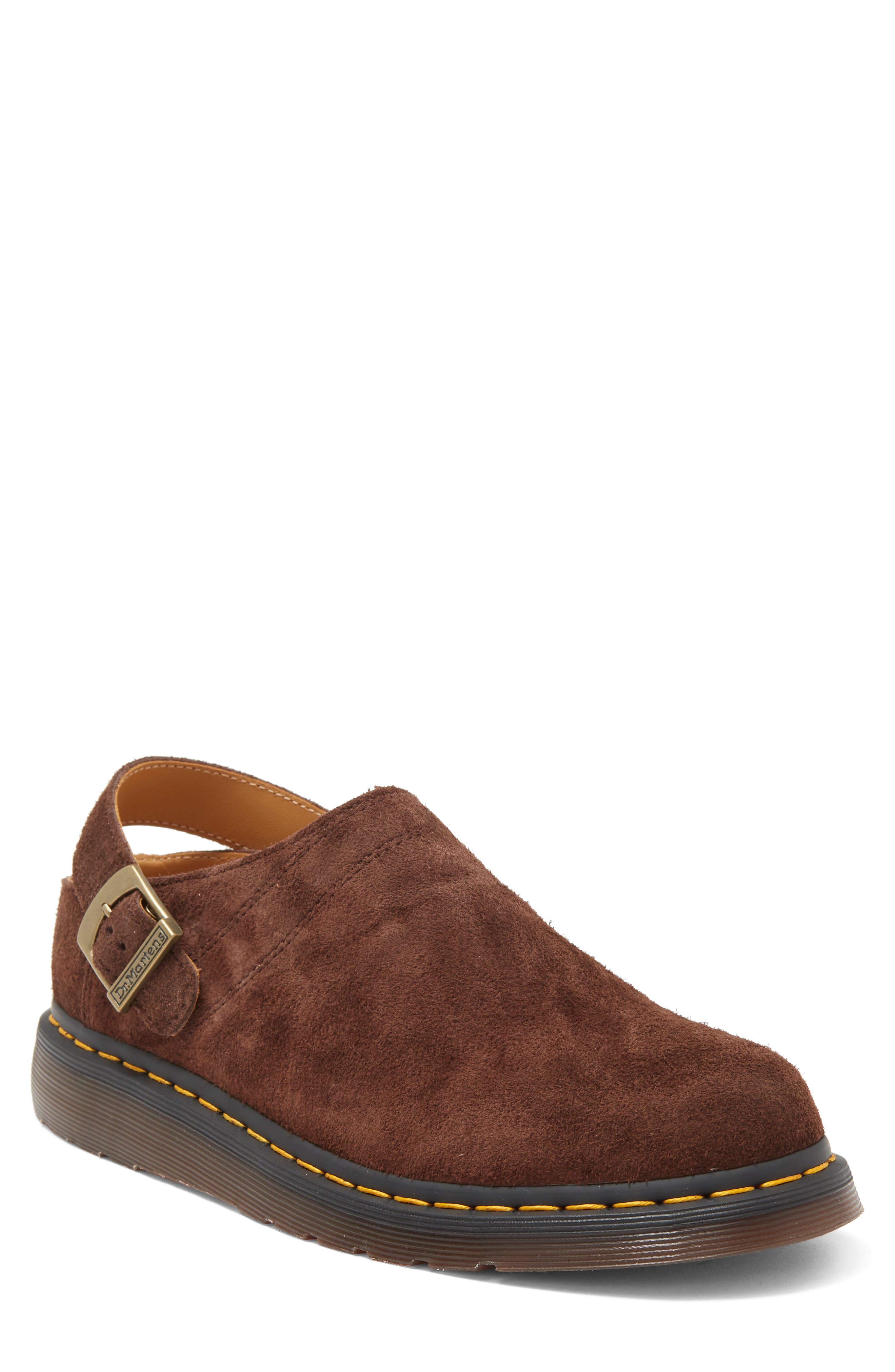 Gender Inclusive Isham Slingback Clog, Main, color, DARK BROWN DESERT OASIS SUEDE
