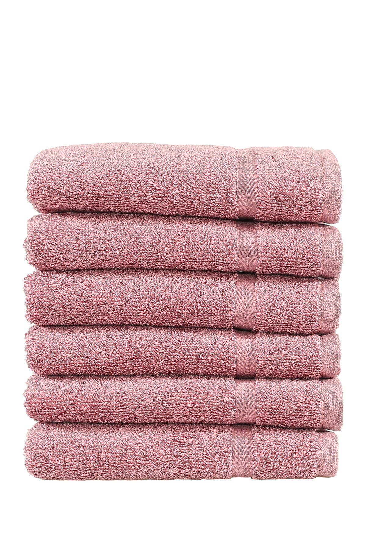 Linum Home Textiles Denzi Washcloths - Set of 6 - Tea Rose