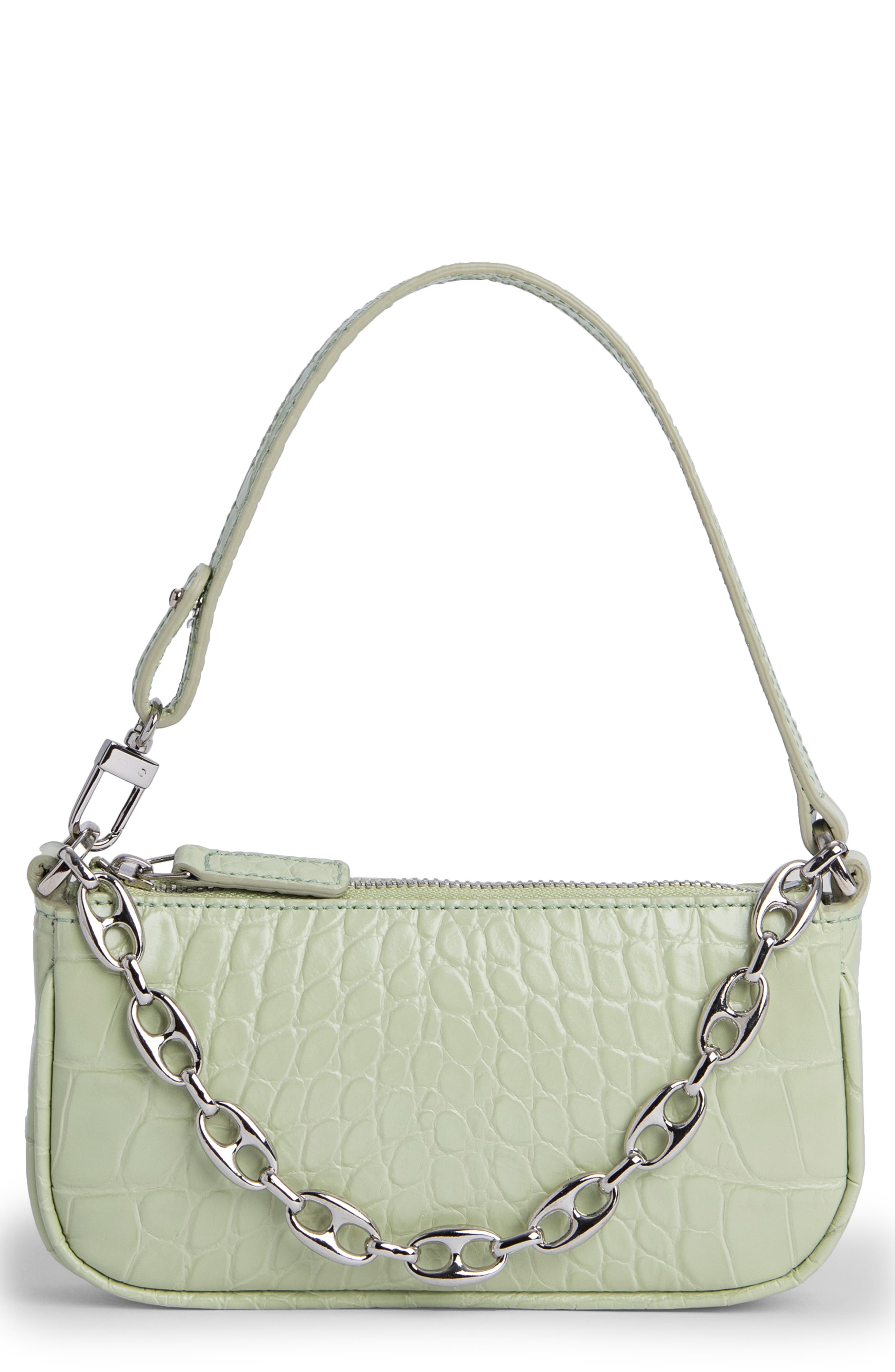 By Far Mini Rachel Leather Shoulder Bag, Main, color, 
