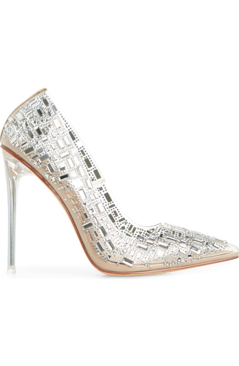 AZALEA WANG Jovie Crystal Embellished Clear Pump, Alternate, color,