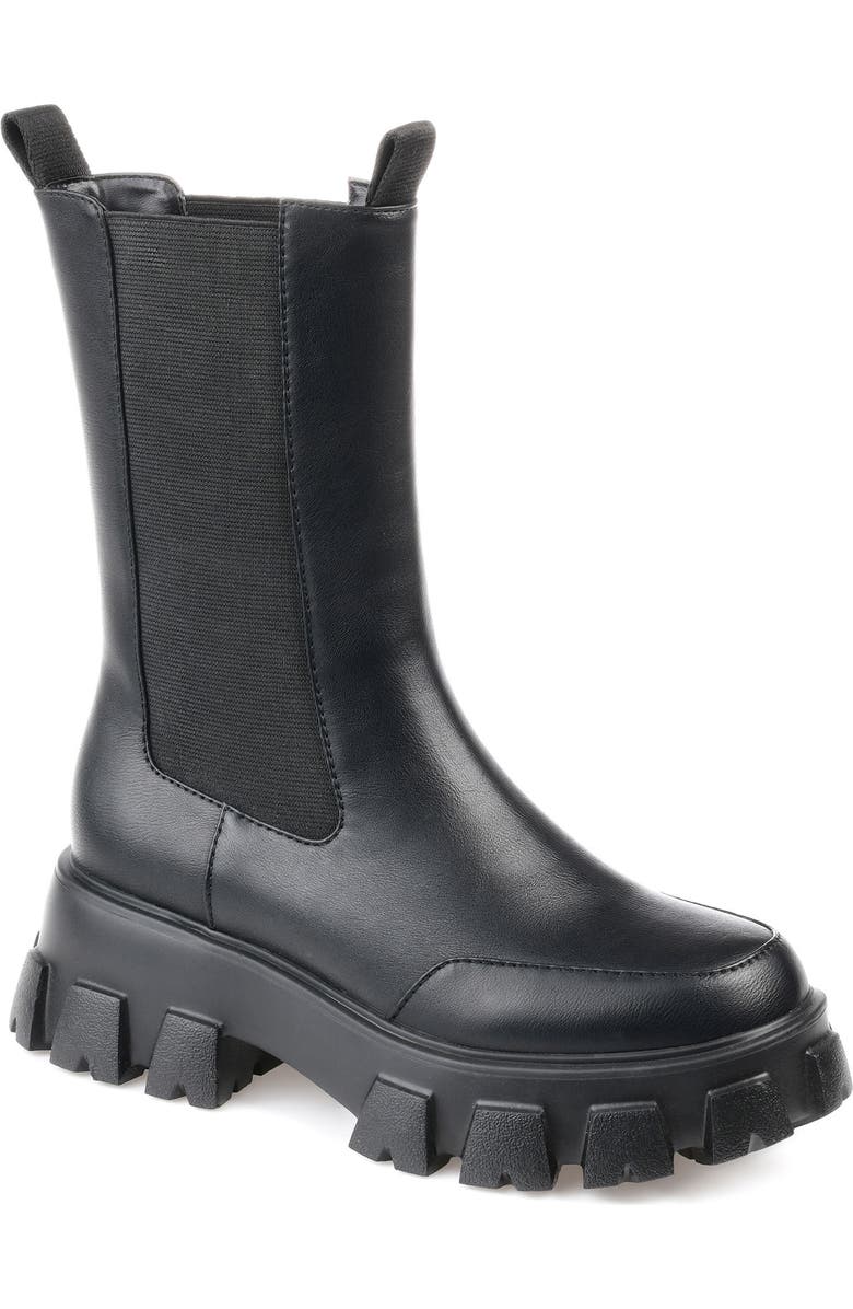 Journee Collection Vista Lug Sole Tall Chelsea Boot, Main, color,