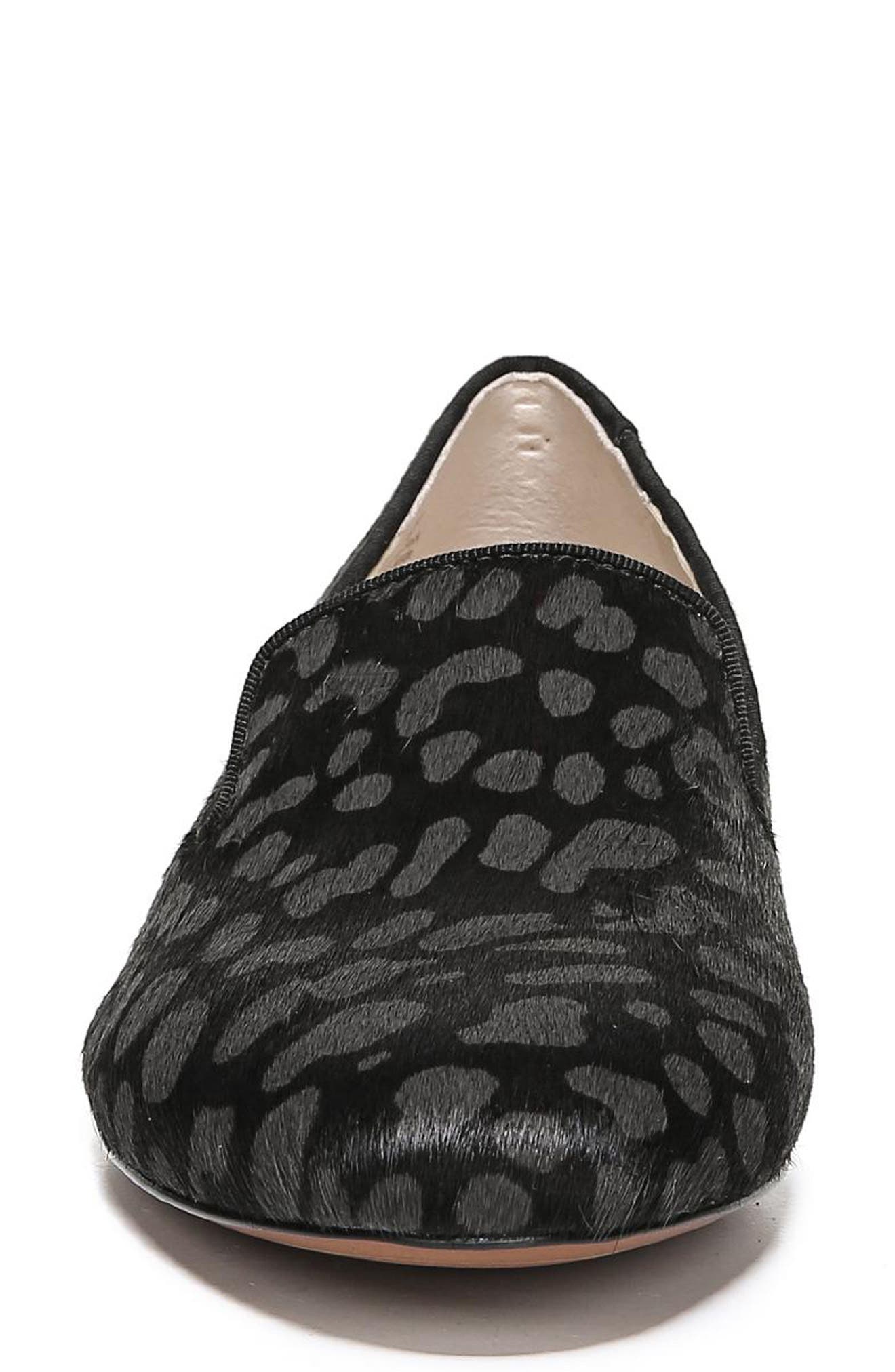 Jordy Flat, Alternate, color, BLACK/ GREY CHEETAH BRAHMA