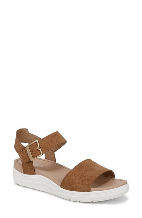 Dr. Scholl's Time Off Sky Ankle Strap Platform Sandal In Honey Brown