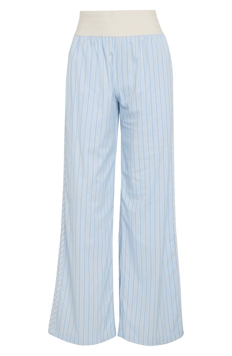 adidas Originals Stripe Wide Leg Pant, Alternate, color, Crystal Sky/ Ambient Sky