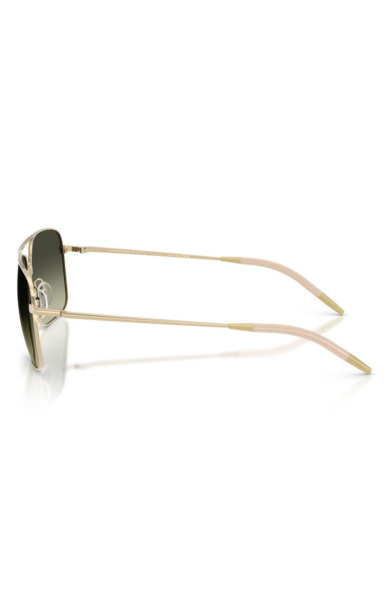 Oliver Peoples Clifton 58mm Gradient Rectangular Sunglasses, Alternate, color, Gold / G-15 Gradient