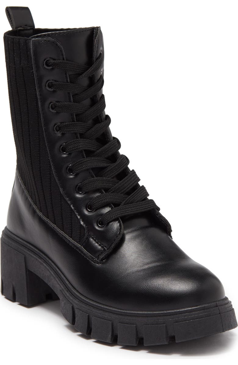TOP GUY SHOES Top Guy Maddie Knit Shaft Lace-Up Boot, Main, color,