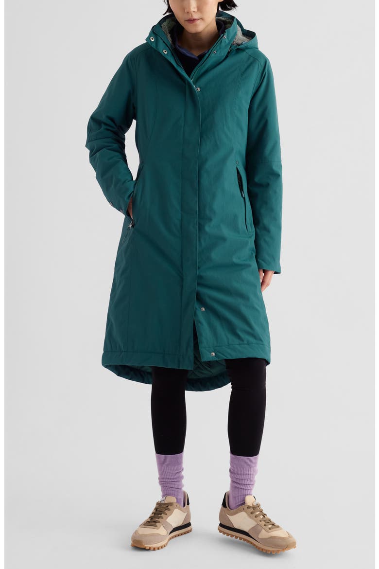 Janelle Waterproof Hooded Raincoat, Main, color, LOCH