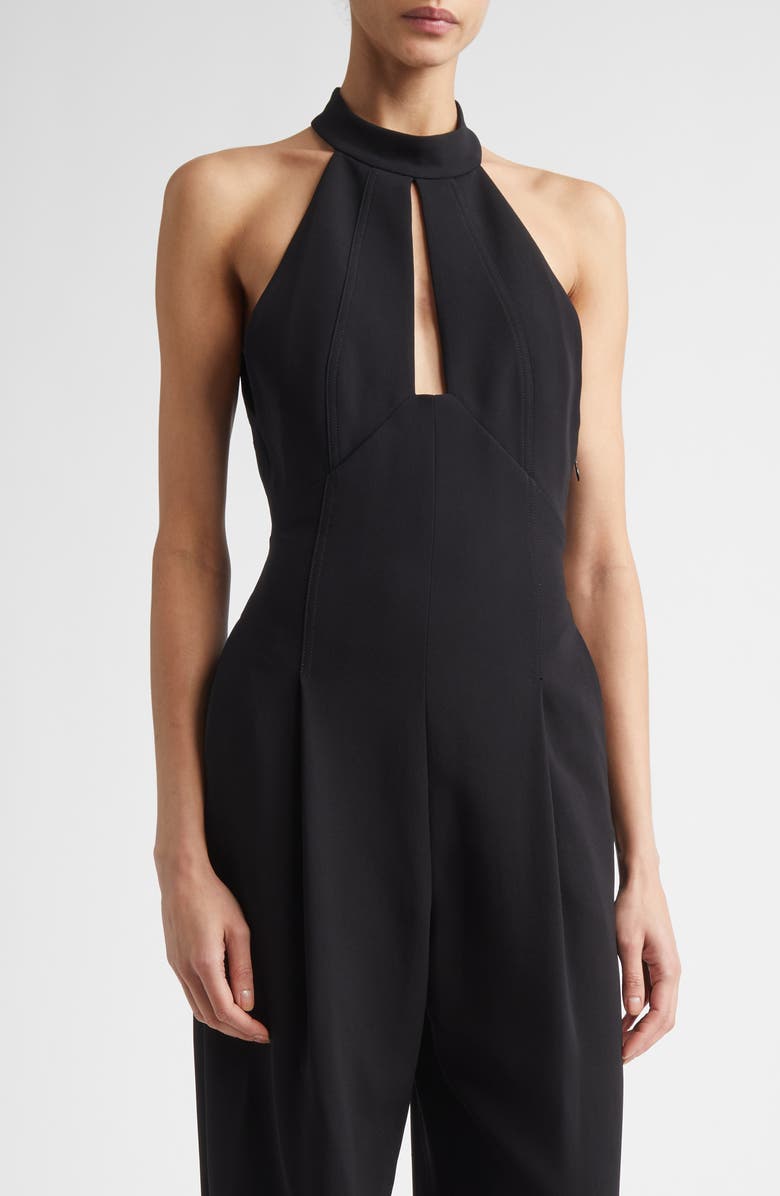 A.L.C. Lucie Merino Wool Halter Jumpsuit, Alternate, color, Black