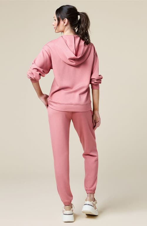 Shop Softies Athleisure Dreamtech Oversize Hoodie Lounge Set In Copper Rose