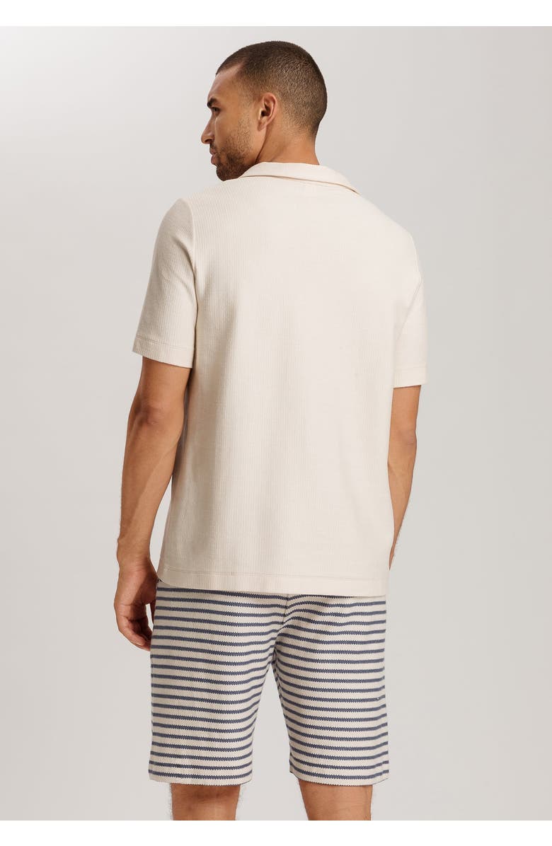 Hanro Loungy Summer V-Neck Shirt, Alternate, color, Warm Sand