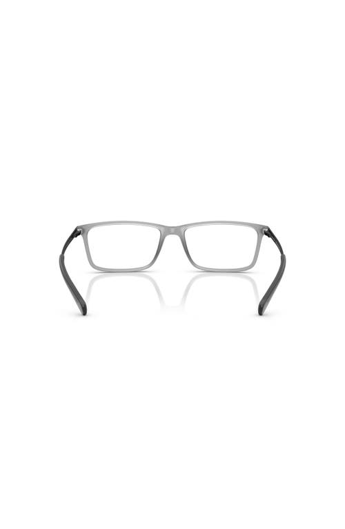 Armani Exchange 55mm Rectangle Optical Glasses In Gray