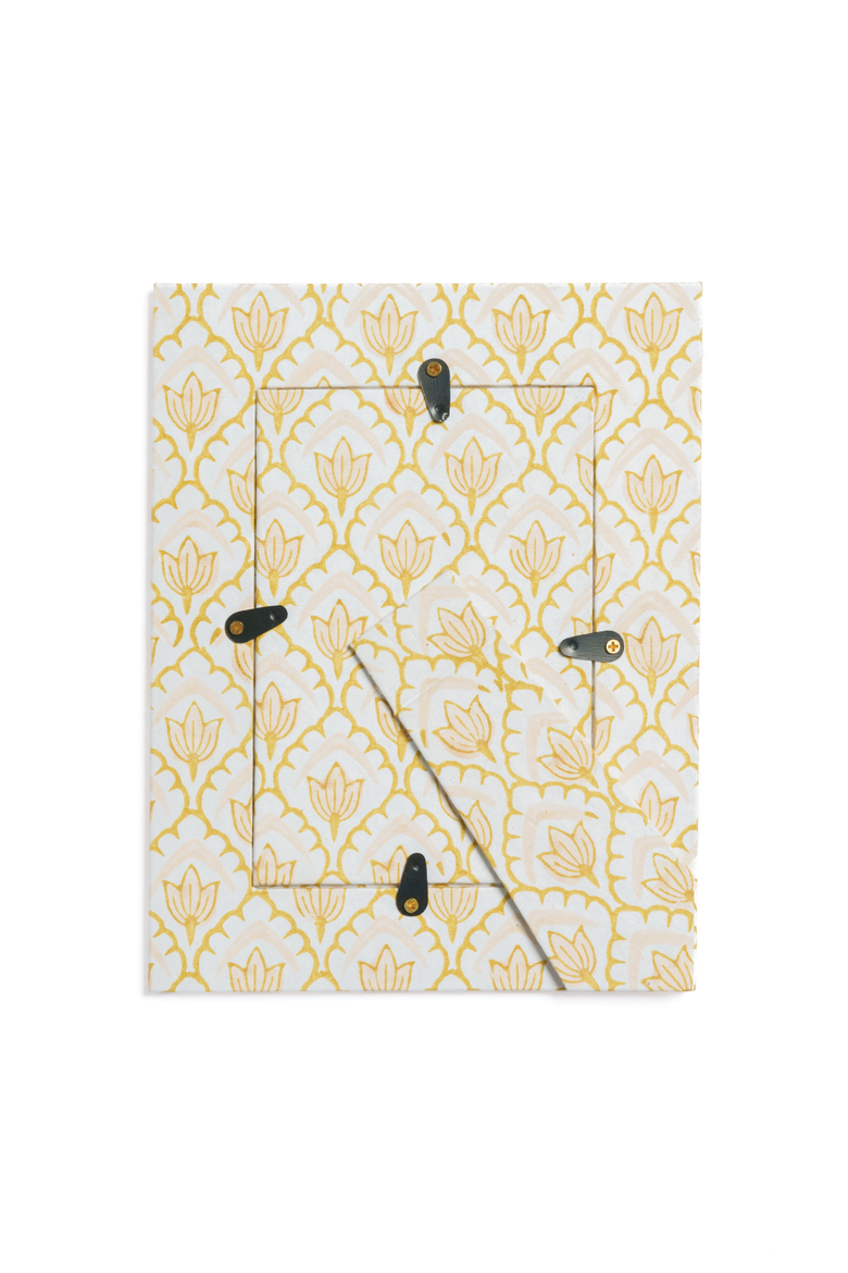 Blockprint Tulip Picture Frame - 4x6, Alternate, color, Desert Sand