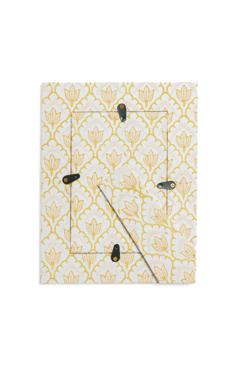 Inner Child Blockprint Tulip Picture Frame - 4x6, Alternate, color, Desert Sand