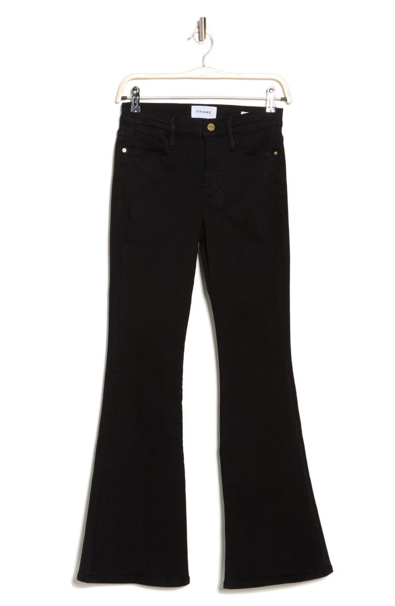 FRAME Le High Waist Pixie Flare Jeans, Alternate, color, Film Noir