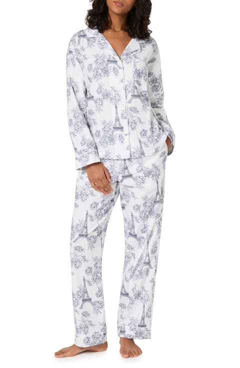 Print Stretch Organic Cotton Pajamas (Regular & Plus)