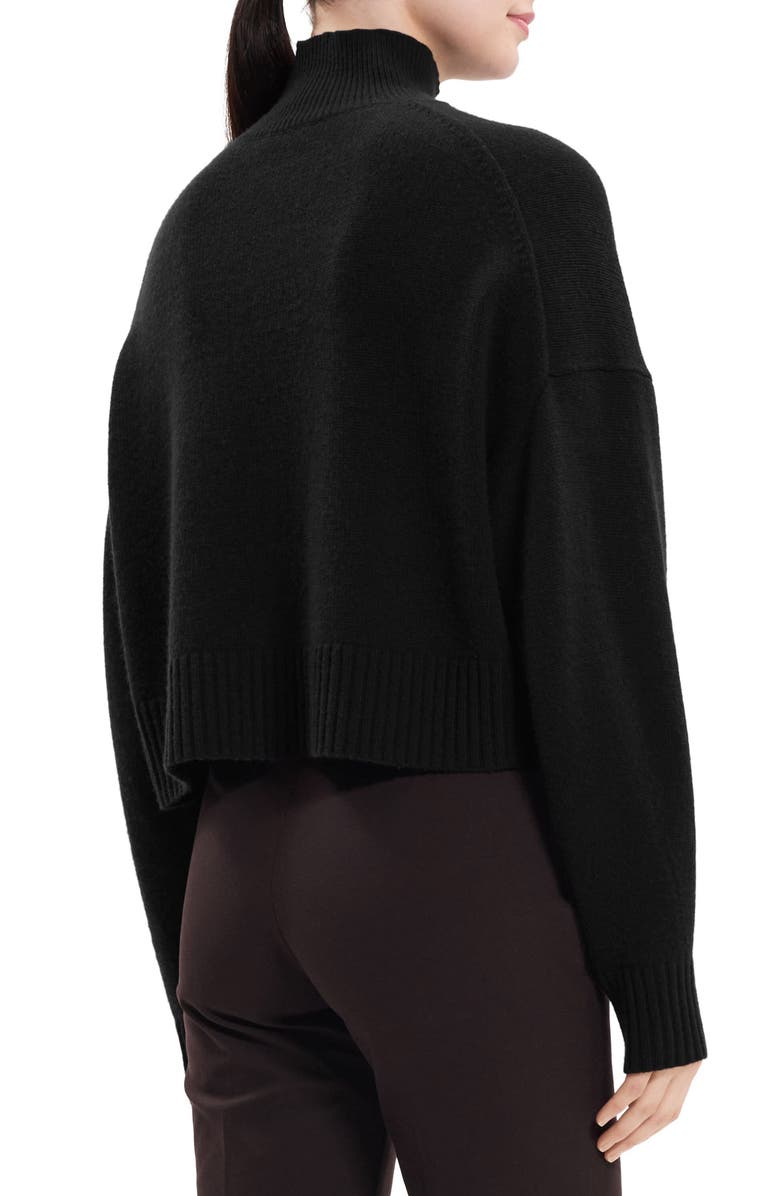Theory Crop Cashmere Turtleneck Sweater, Alternate, color, 