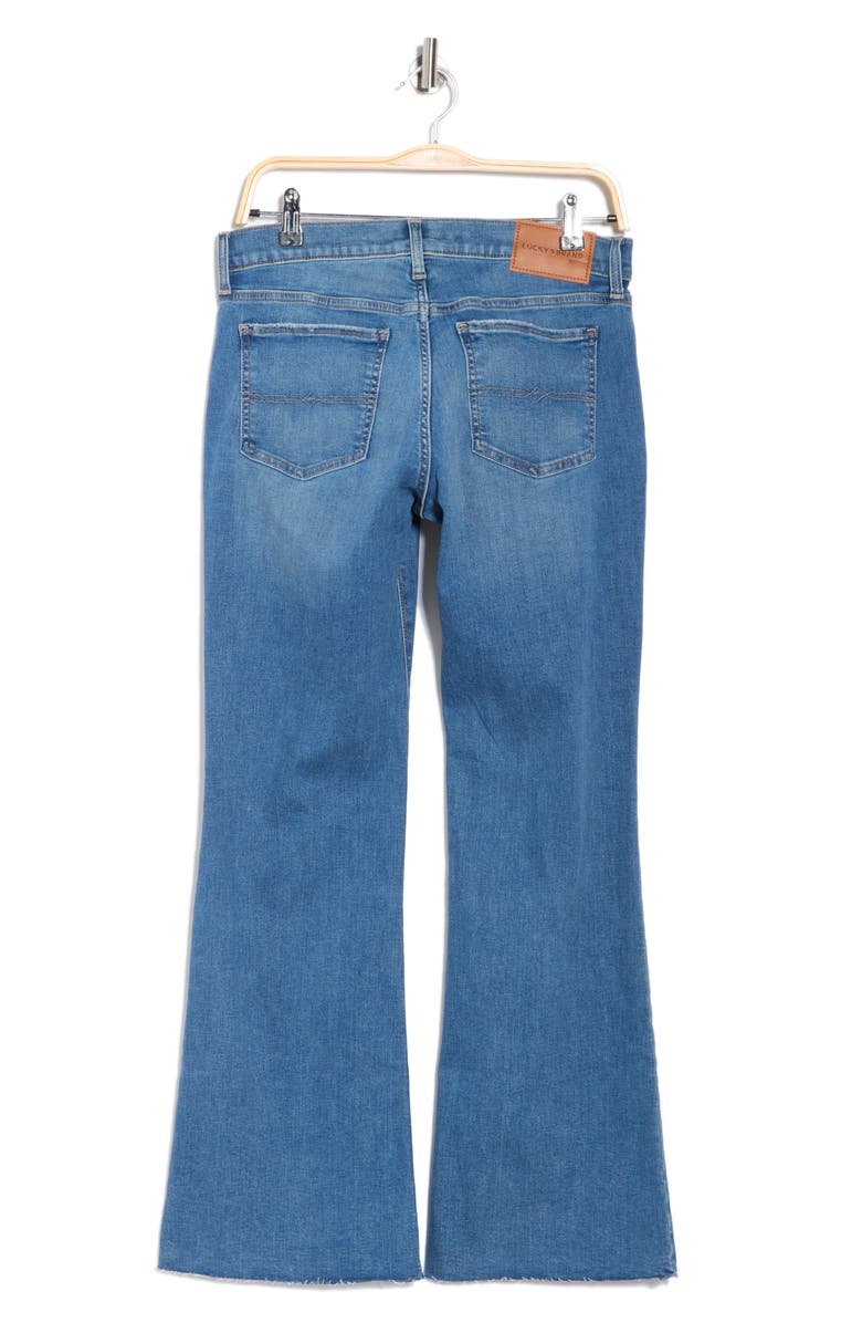 Lucky Brand Raw Hem Sweet Flare Leg Jeans, Alternate, color, Bold Flower