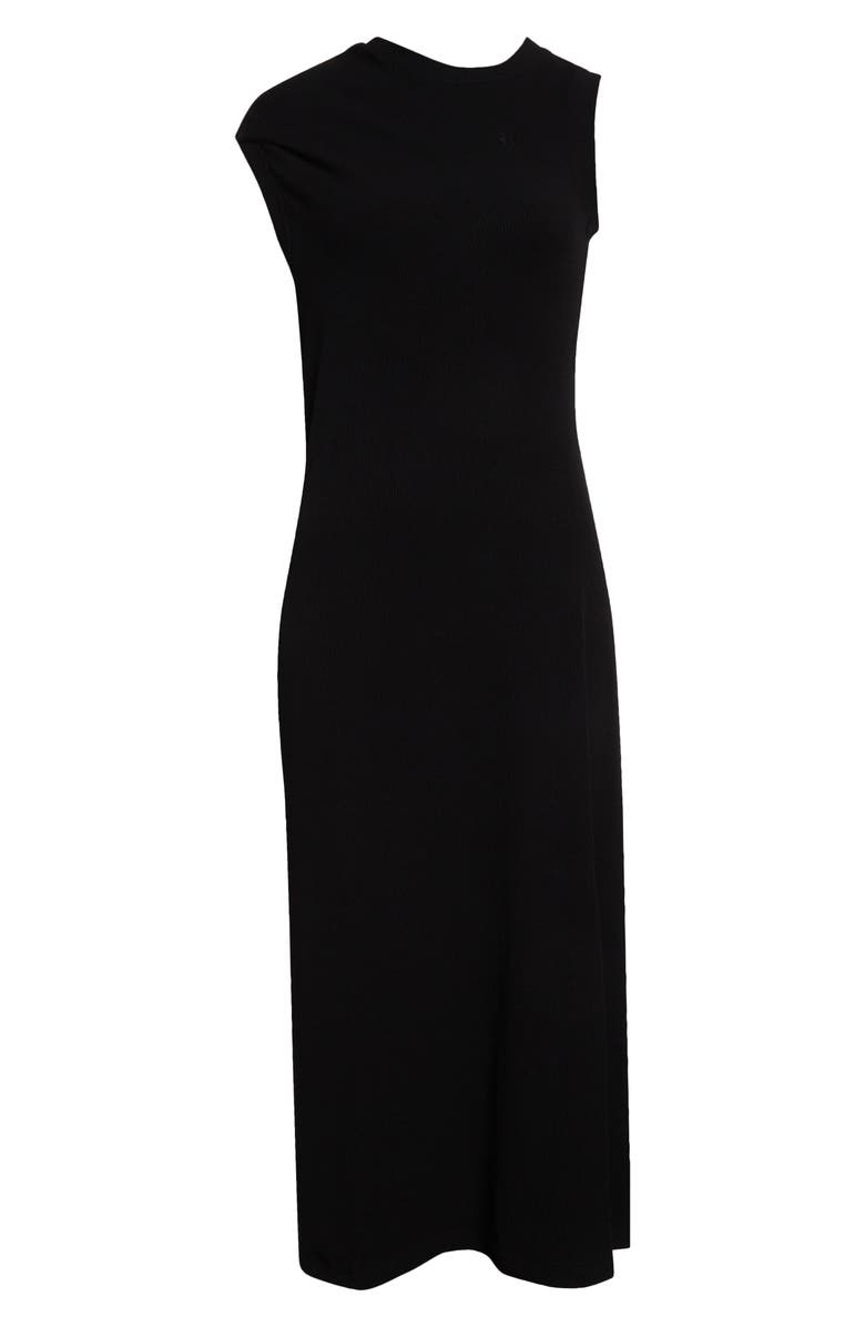 MELITTA BAUMEISTER Pierced Asymmetric Midi Dress, Alternate, color, Black