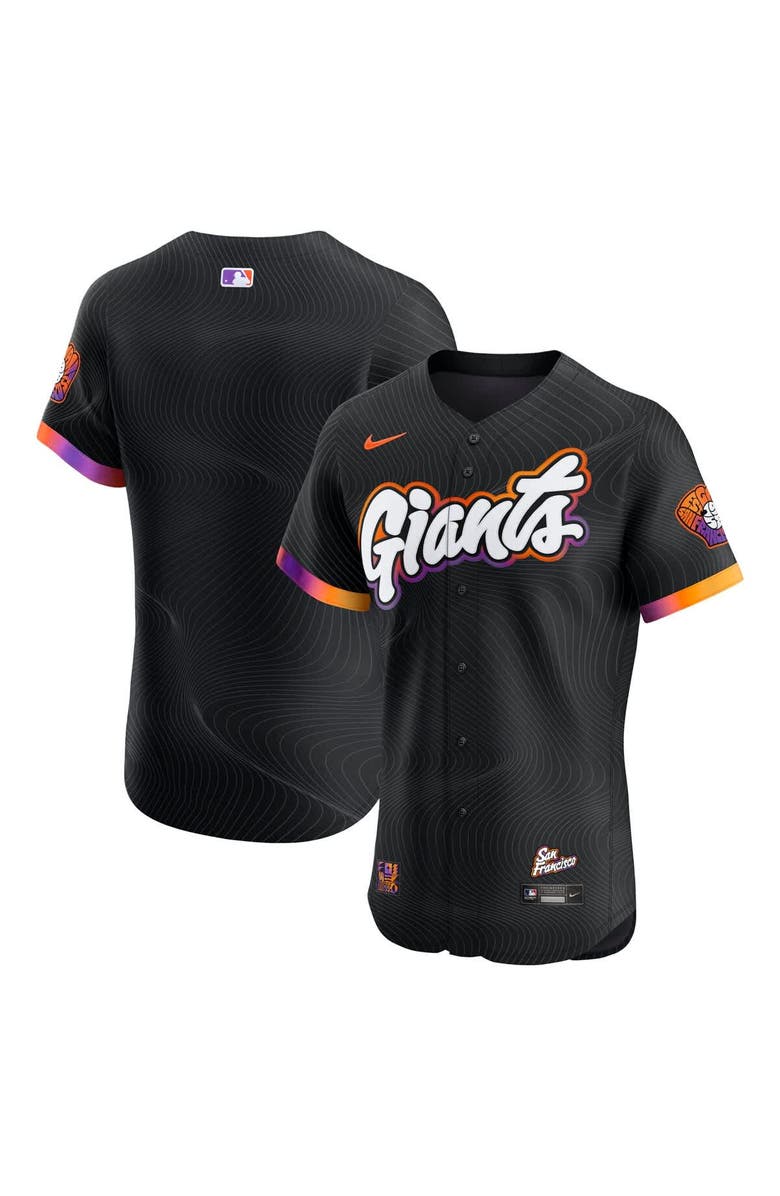 Nike Men's Nike Anthracite San Francisco Giants 2025 City Connect Elite Jersey, Main, color, 