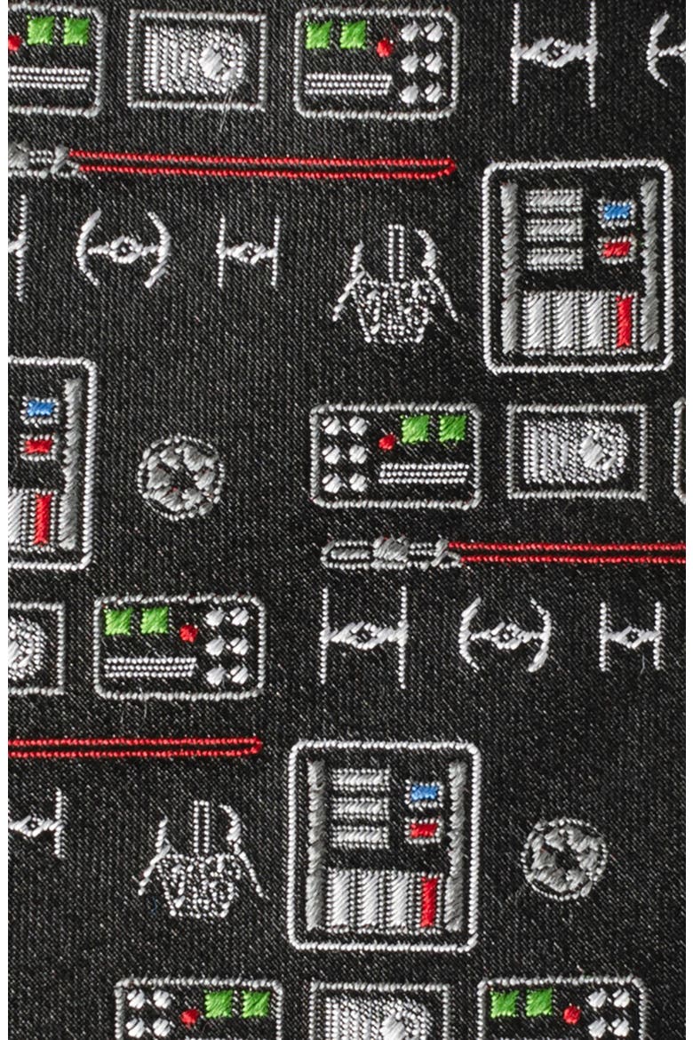 Star Wars™ Darth Vader Chest Plate Silk Tie, Alternate, color, BLACK