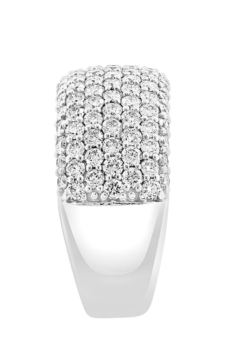 Pavé Diamond Dome Ring in 14K White Gold, Alternate, color, Hematite and FW Blush Pearl