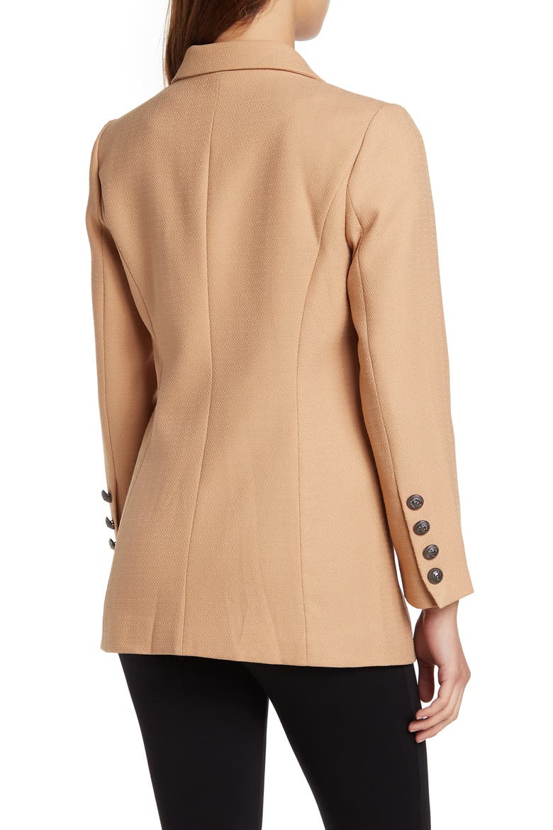 Princess Polly Textured Blazer, Alternate, color, CAMEL