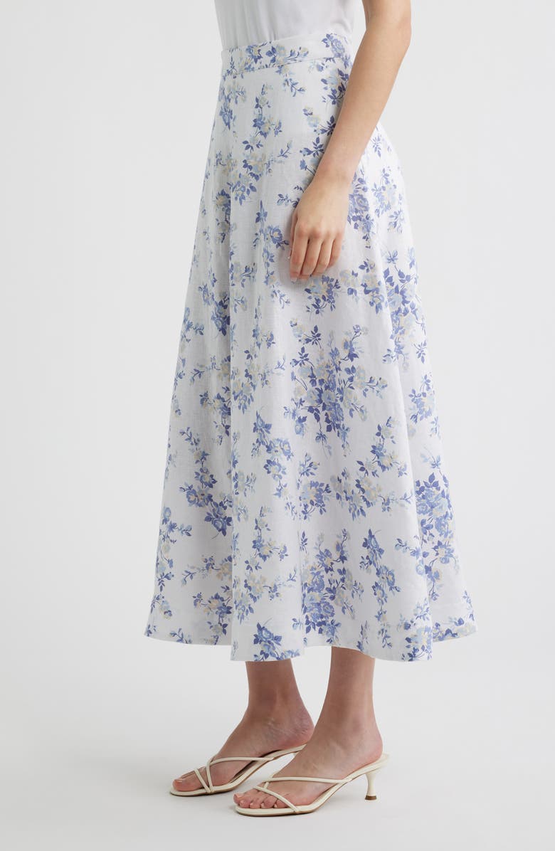 Reformation Peony Floral Skirt, Alternate, color, Lana