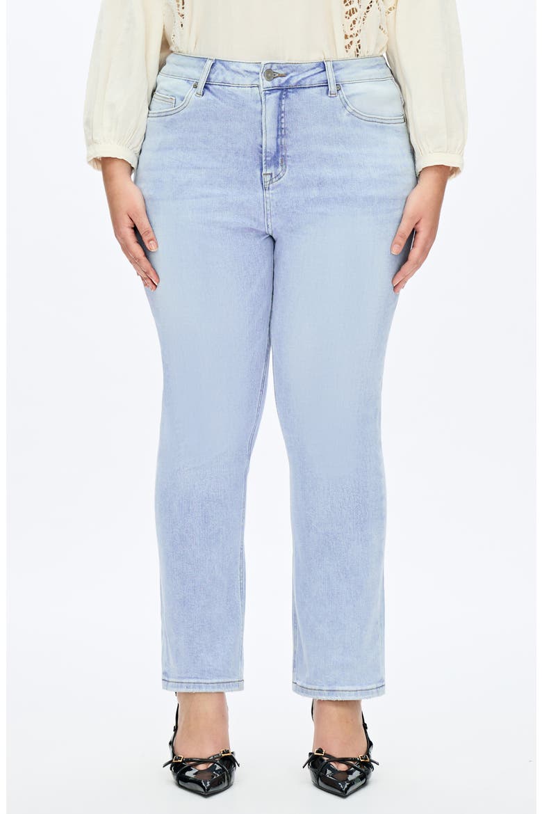 High Waist Straight Leg Jeans, Main, color, SKY BLUE