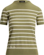 Lauren Ralph Lauren Short Sleeve Cotton Blend Sweater