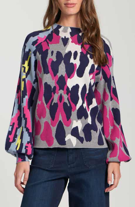 Leopard Funnel Neck Sweater