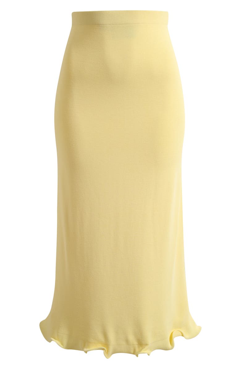 WAYF Isla Ruffle Hem Sweater Skirt, Main, color, Yellow